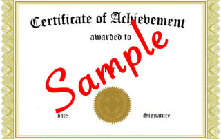 Sample Certificate of Achievement
