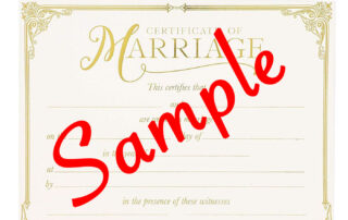 Sample Marriage Certificate